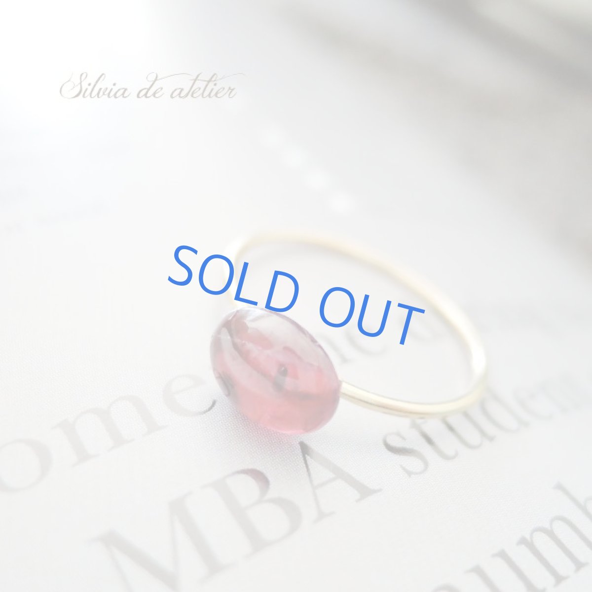 画像3: <在庫1・13号のみ>14KGF リング AAA ロードライトガーネット オーバル (3)