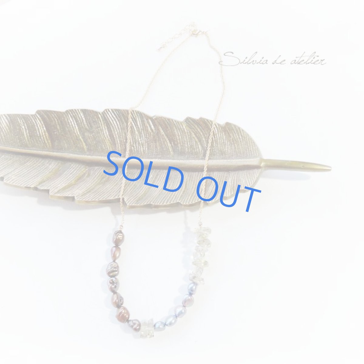 画像3: ＜限定1＞ブラウン淡水パール×レモンクォーツ　ミディアムゴールドネックレス (3)