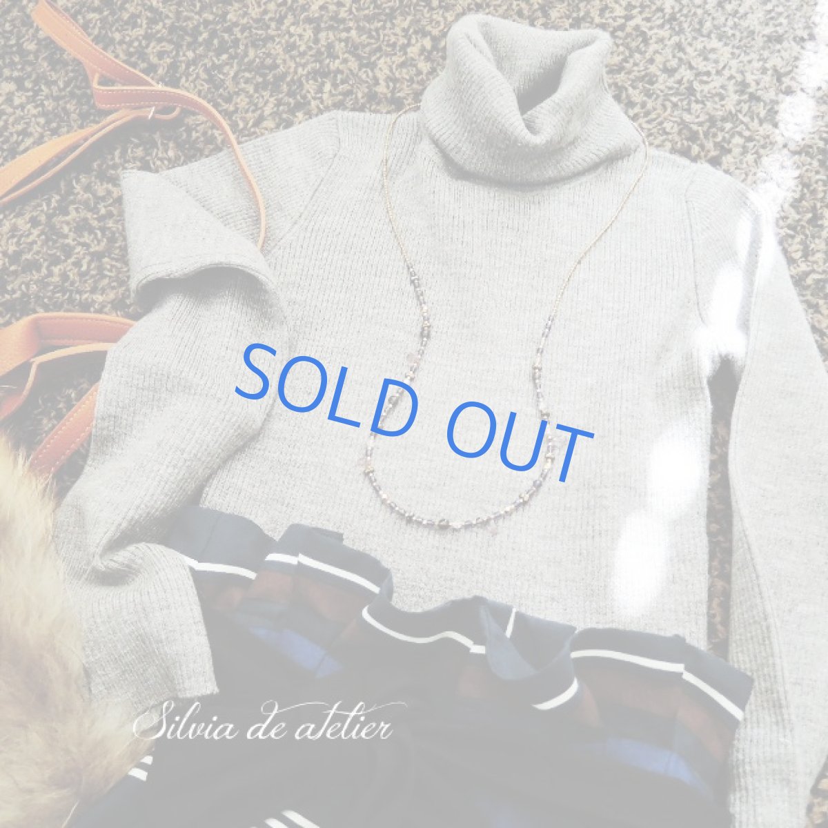 画像8: ＜限定1＞ブルーパープル　チェコビーズ　アンティークゴールドロングネックレス (8)