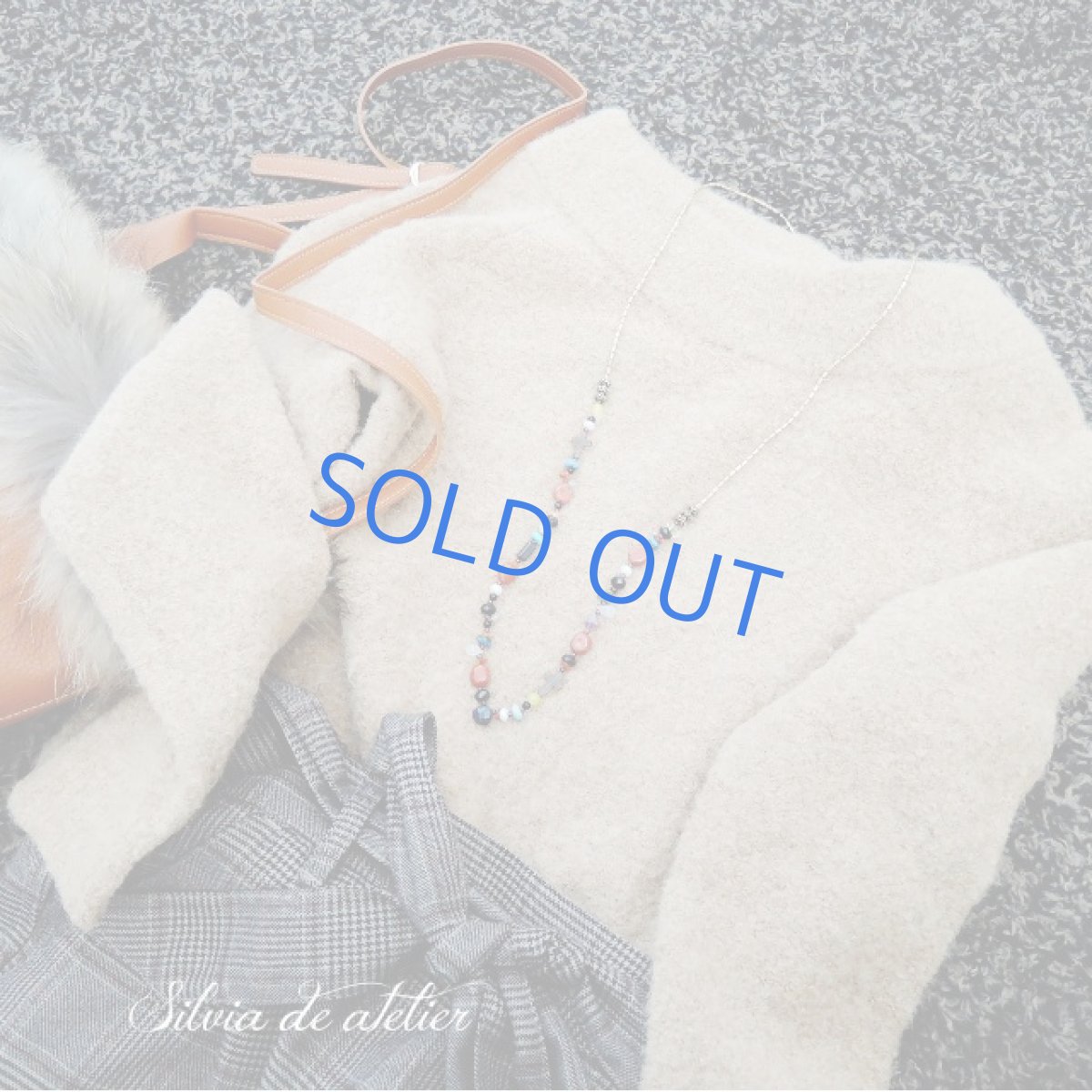 画像7: ＜限定1＞天然石MIX　アンティークゴールドロングネックレス (7)