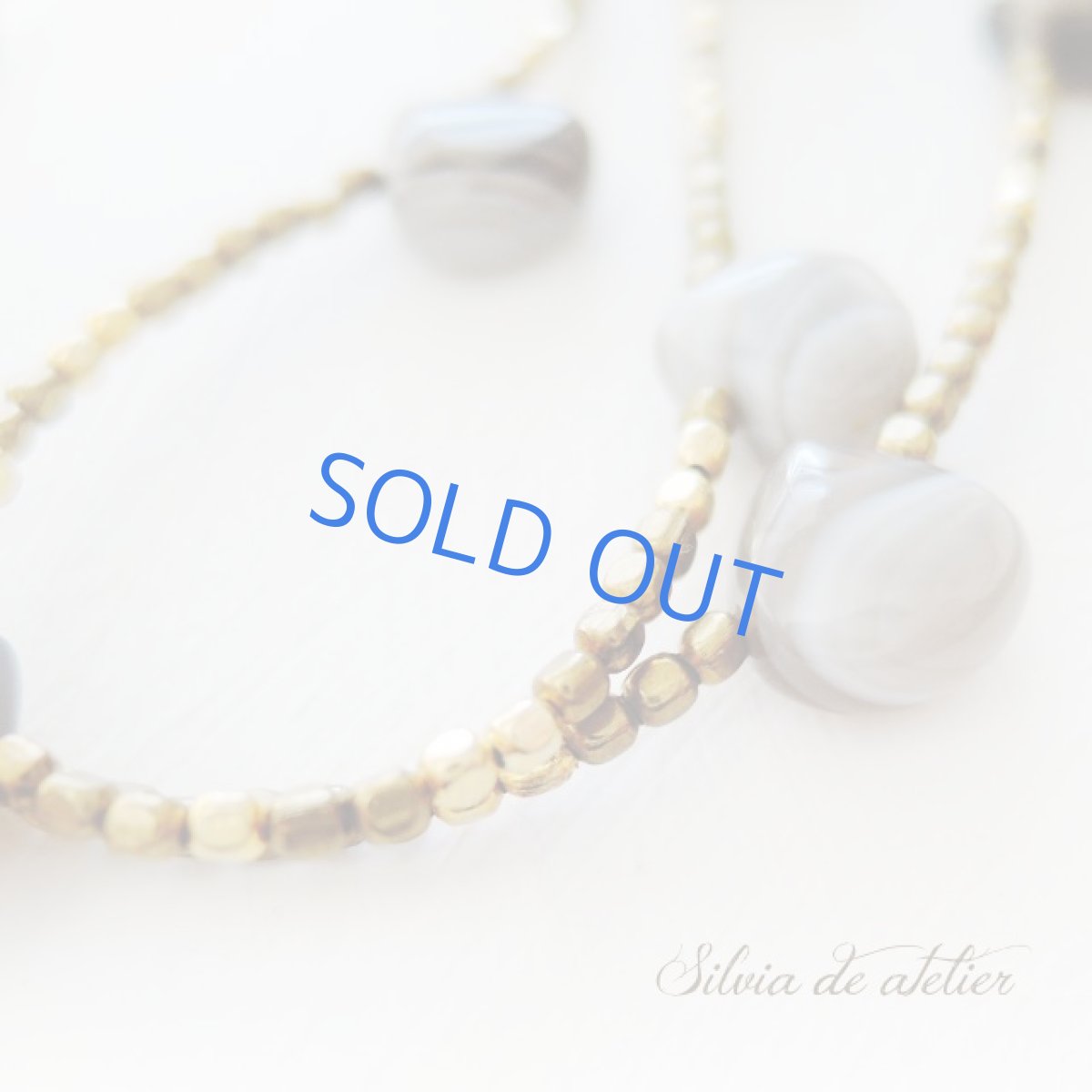 画像3: ＜限定1＞ストライプジャスパー　ミックスメタルビーズ　ロングネックレス (3)