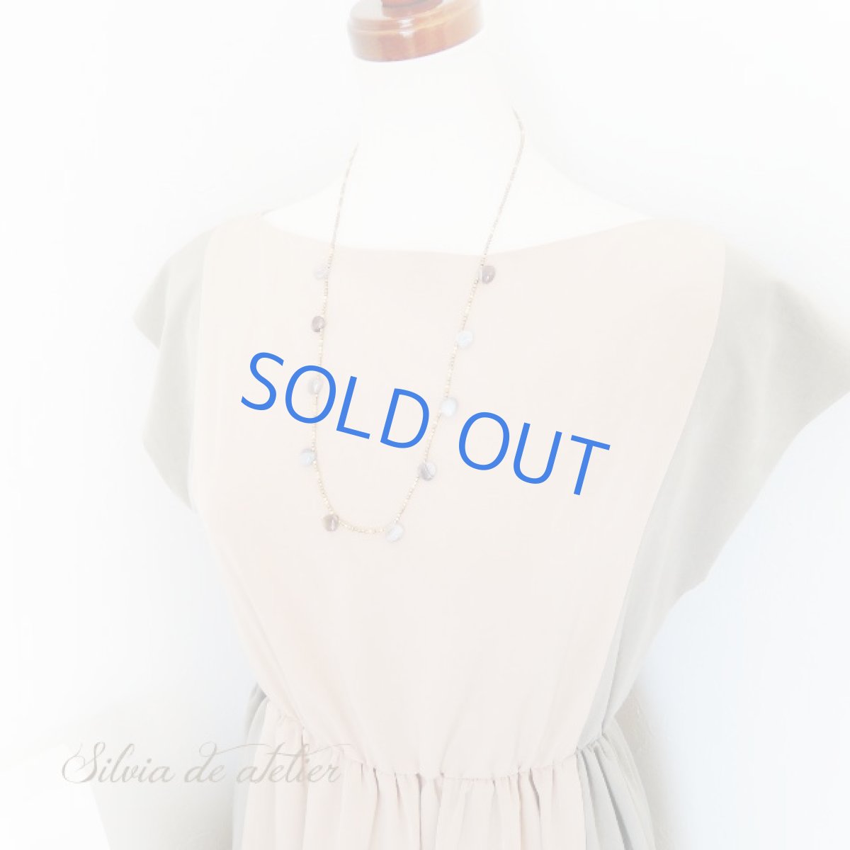 画像6: ＜限定1＞ストライプジャスパー　ミックスメタルビーズ　ロングネックレス (6)