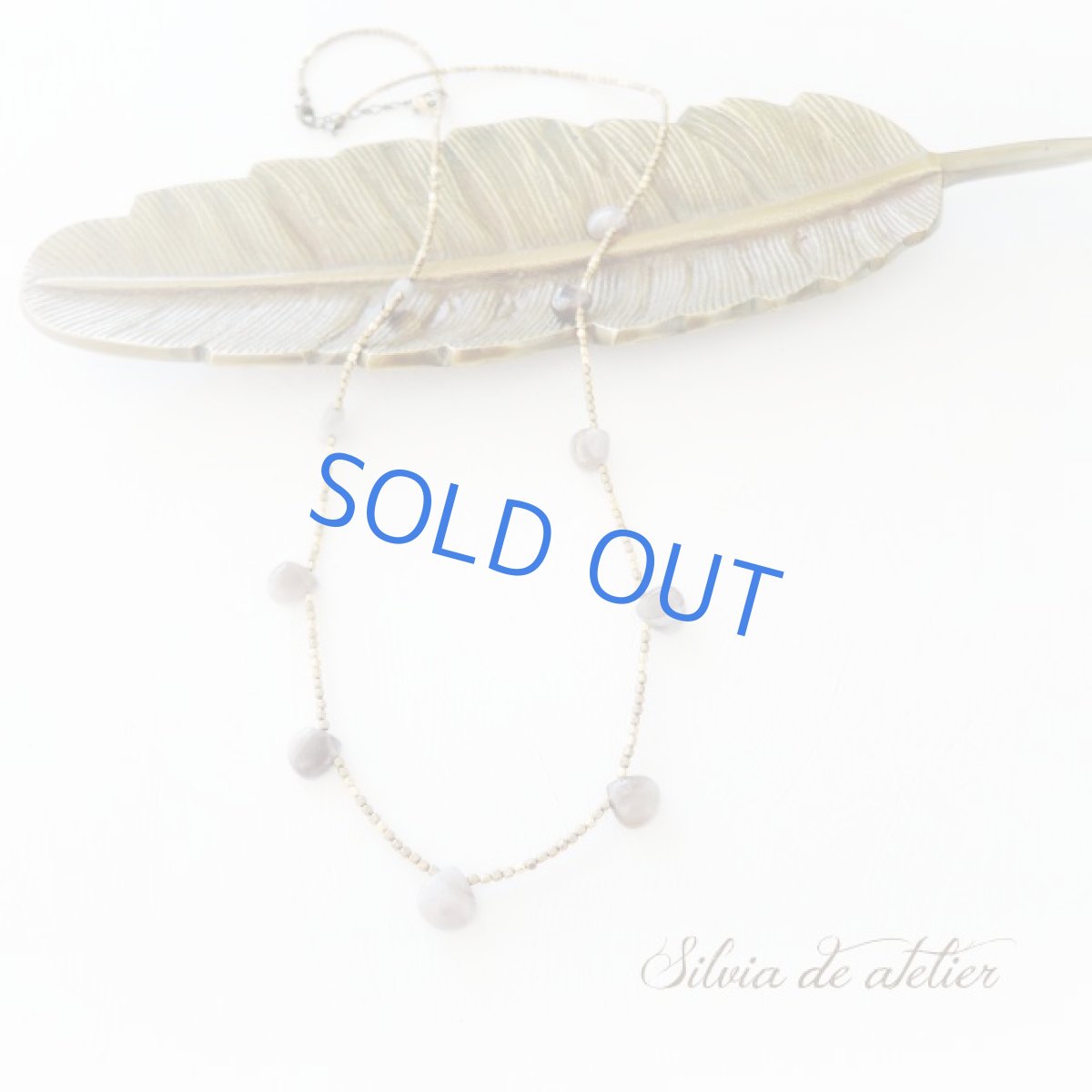 画像2: ＜限定1＞ストライプジャスパー　ミックスメタルビーズ　ロングネックレス (2)