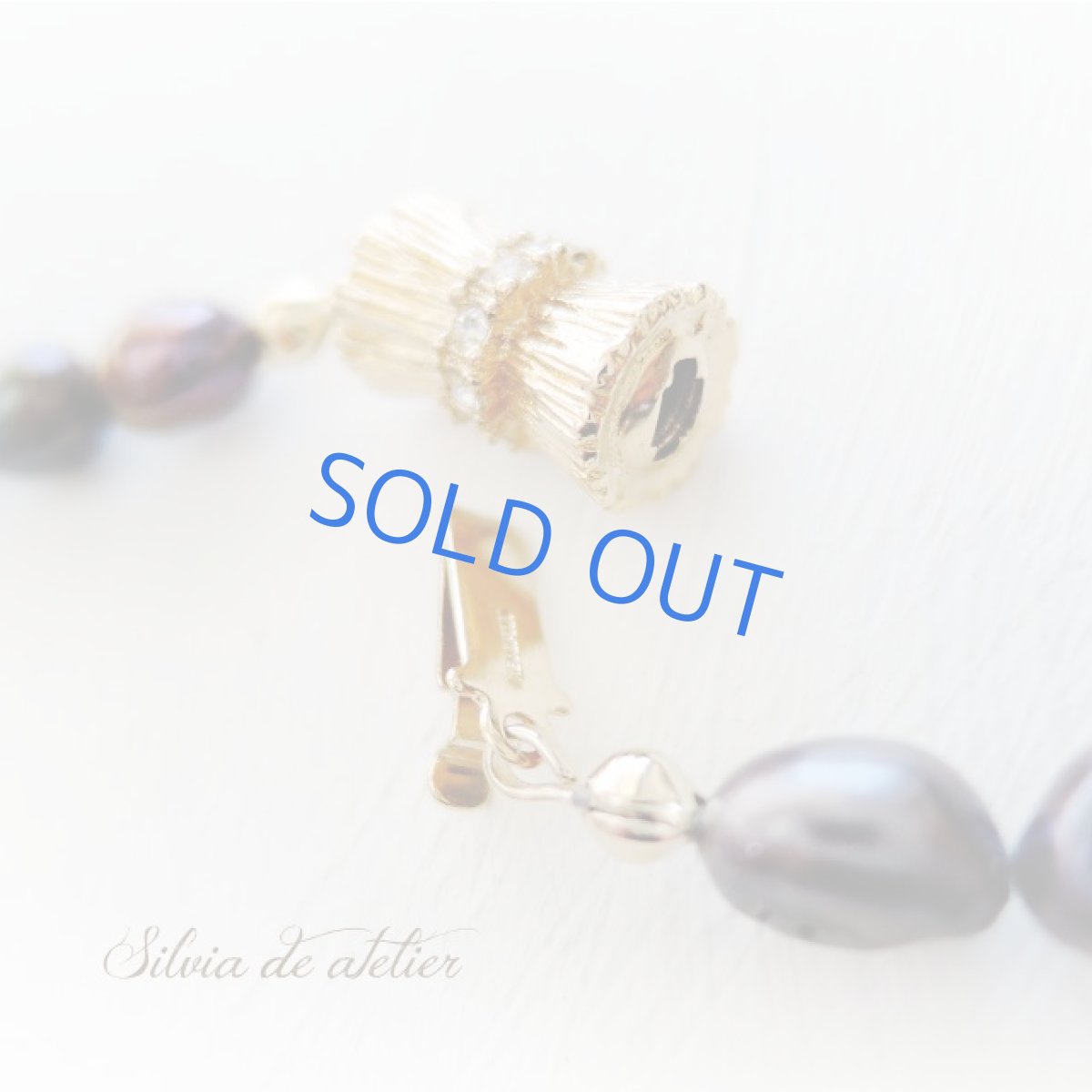 画像3: ＜限定1＞ネイビー　淡水パール　ライス　ショートネックレス (3)