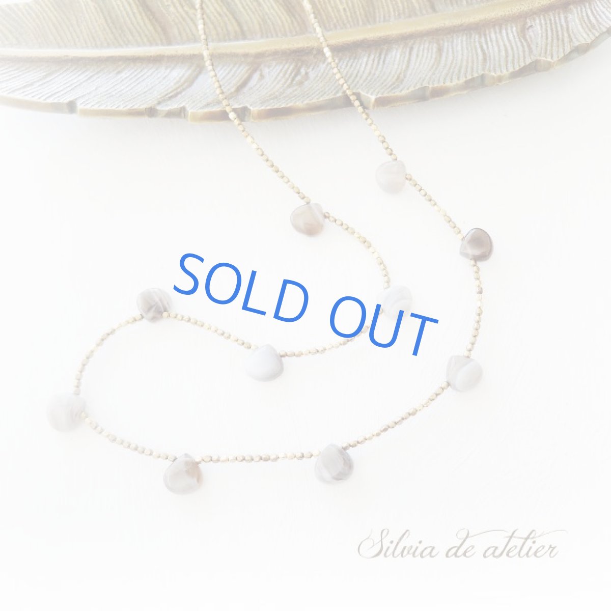 画像5: ＜限定1＞ストライプジャスパー　ミックスメタルビーズ　ロングネックレス (5)