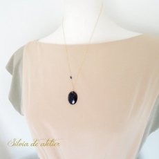 画像8: 半額SALE【限定数のみ】夜空の石　ブルーサンドストーン　超大粒　ストーン　ペンダント　約50cmサージカルステンレスネックレス (8)