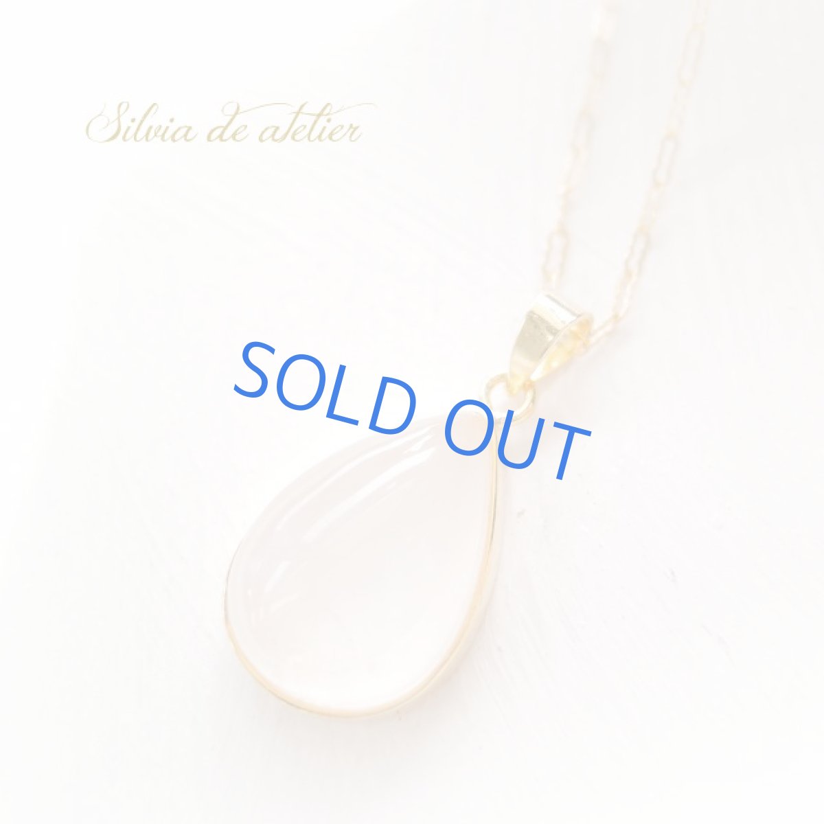 画像5: ＜1点もの・C＞AAAランク　ロイヤルブルームーンストーン（ペリステライト）　細長　カボション　14kgf　ネックレス  (5)