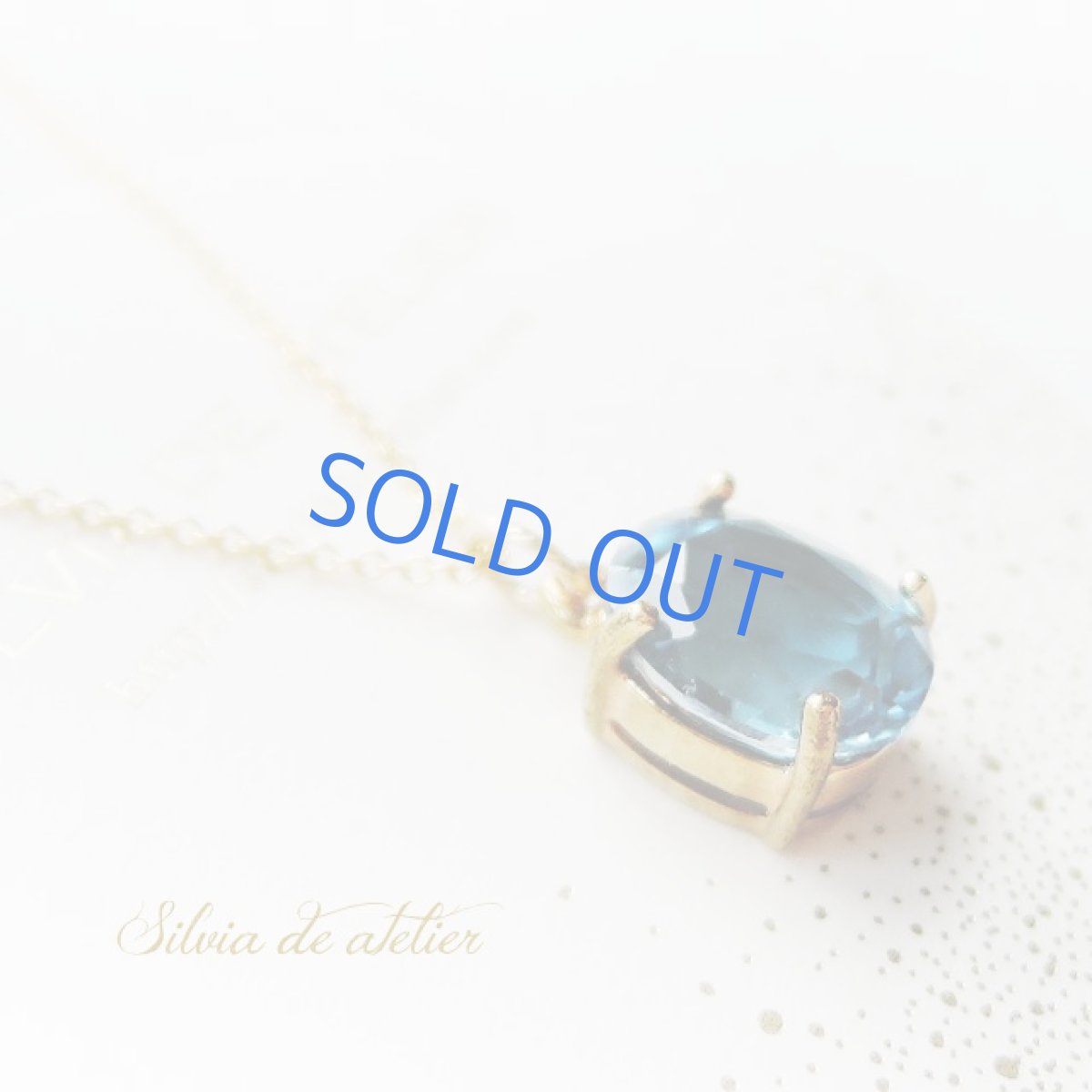 画像4: <残り1>宝石質 大粒 ロンドンブルートパーズ ファセットオーバルカット 14kgfネックレス (4)