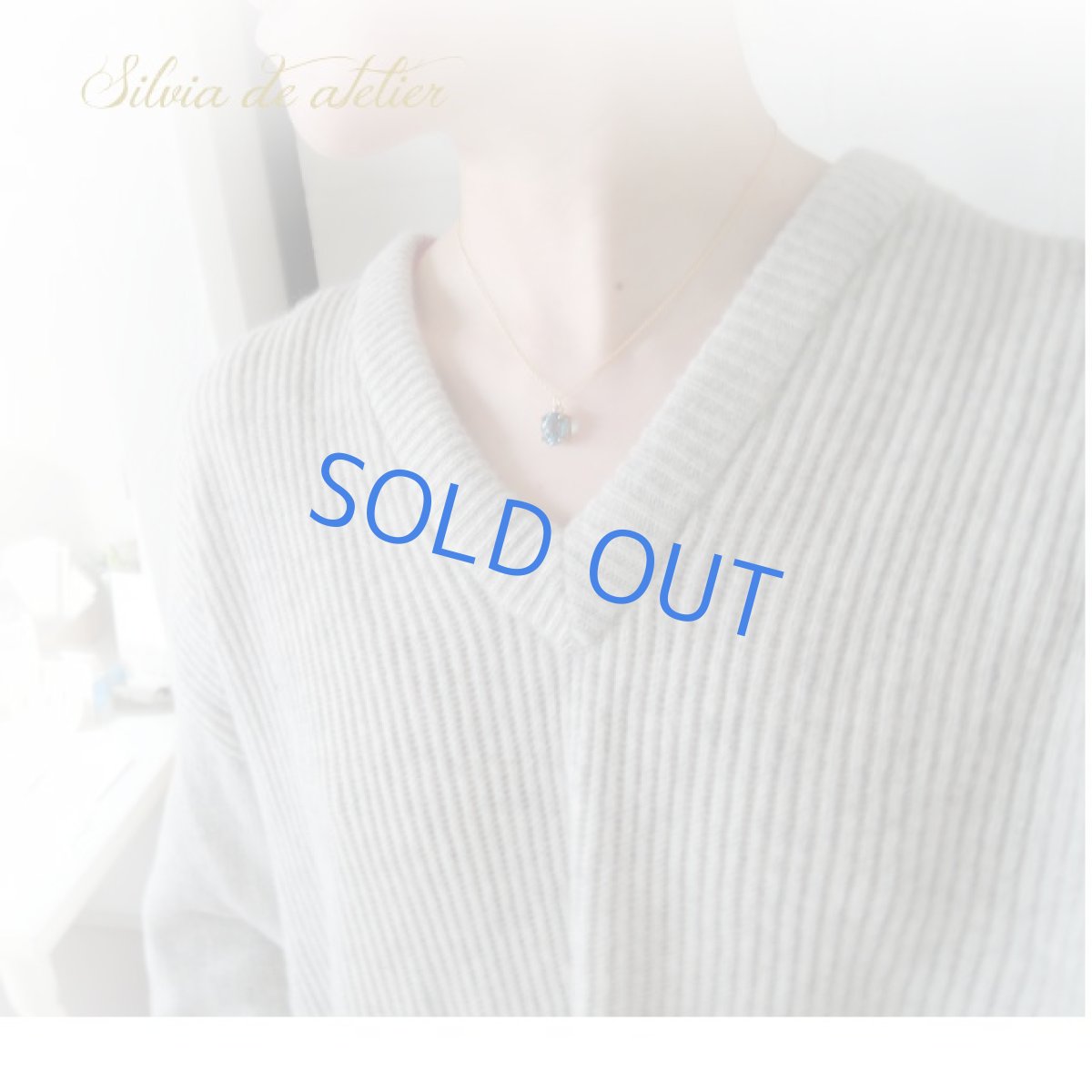 画像9: <残り1>宝石質 大粒 ロンドンブルートパーズ ファセットオーバルカット 14kgfネックレス (9)