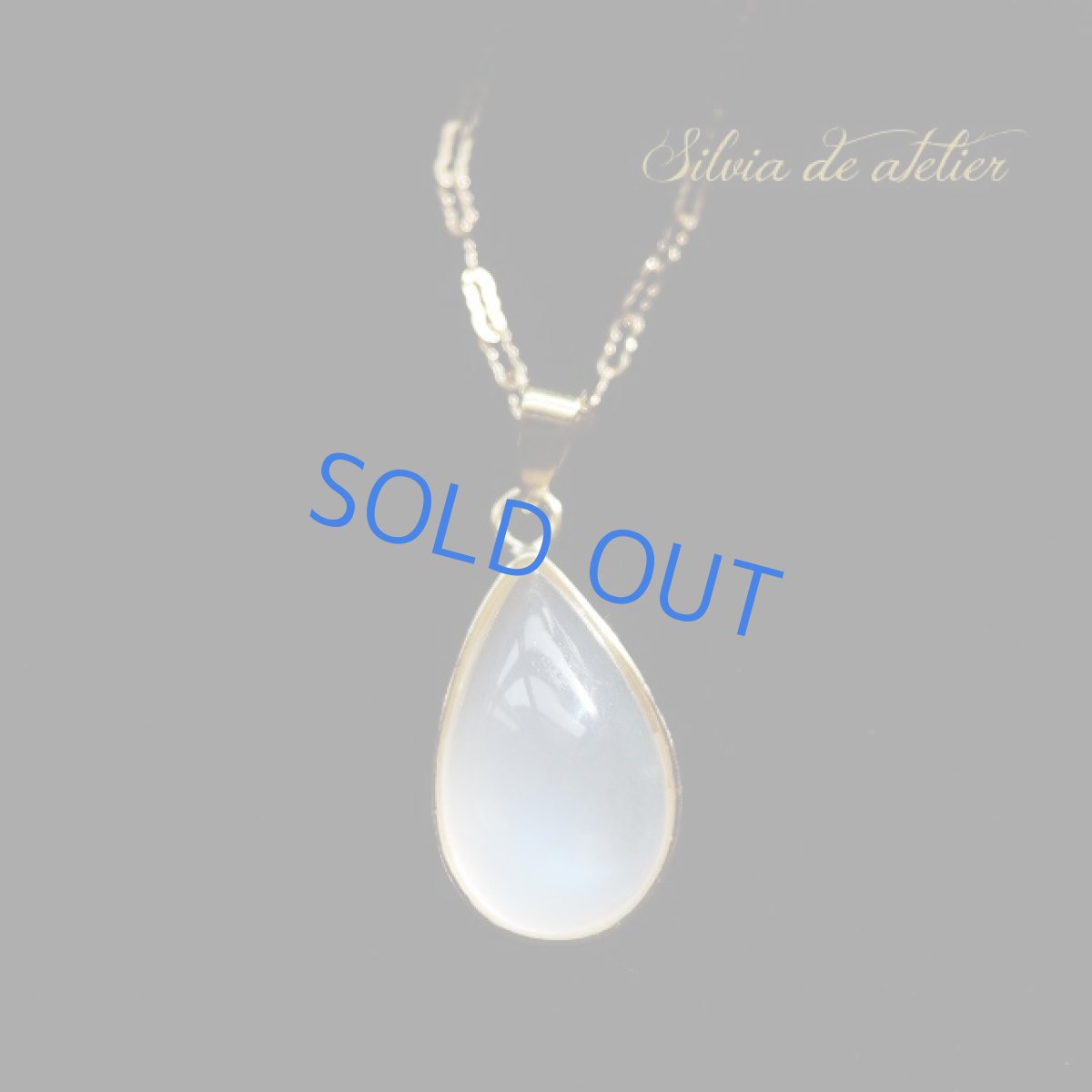 画像5: ＜1点もの・B＞AAAランク　ロイヤルブルームーンストーン（ペリステライト）　細長　カボション　14kgf　ネックレス  (5)