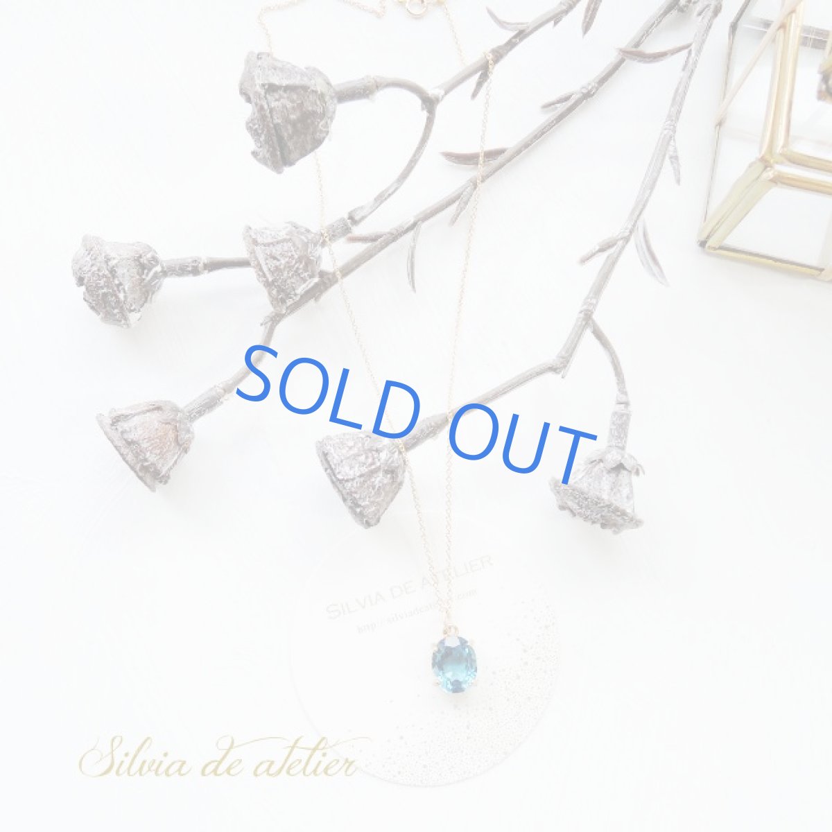 画像6: <残り1>宝石質 大粒 ロンドンブルートパーズ ファセットオーバルカット 14kgfネックレス (6)