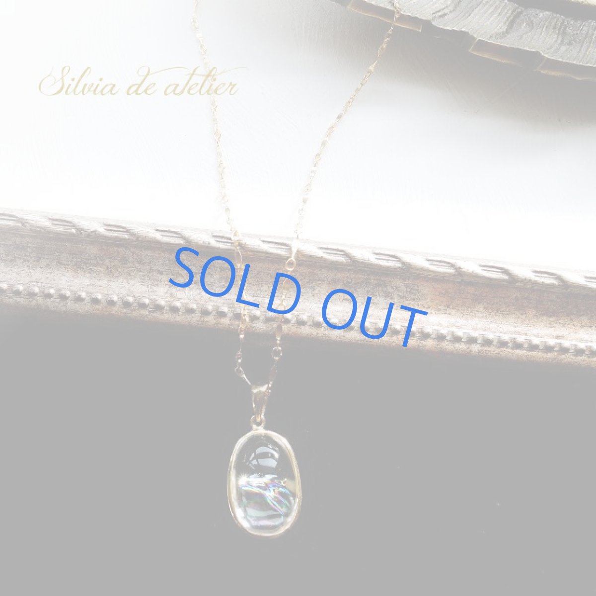 画像5: ＜1点もの・B＞AAAランク　アイリスクォーツ(レインボークォーツ）　フレームストーン　14kgfネックレス  (5)