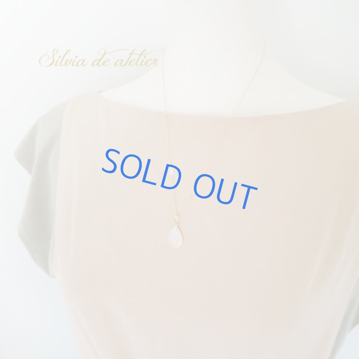 画像7: ＜1点もの・C＞AAAランク　ロイヤルブルームーンストーン（ペリステライト）　細長　カボション　14kgf　ネックレス  (7)