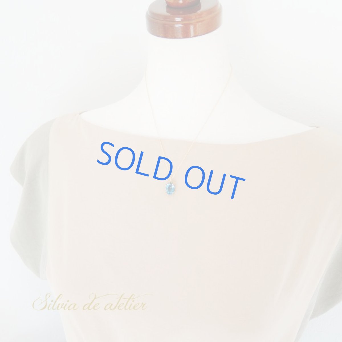 画像8: <残り1>宝石質 大粒 ロンドンブルートパーズ ファセットオーバルカット 14kgfネックレス (8)