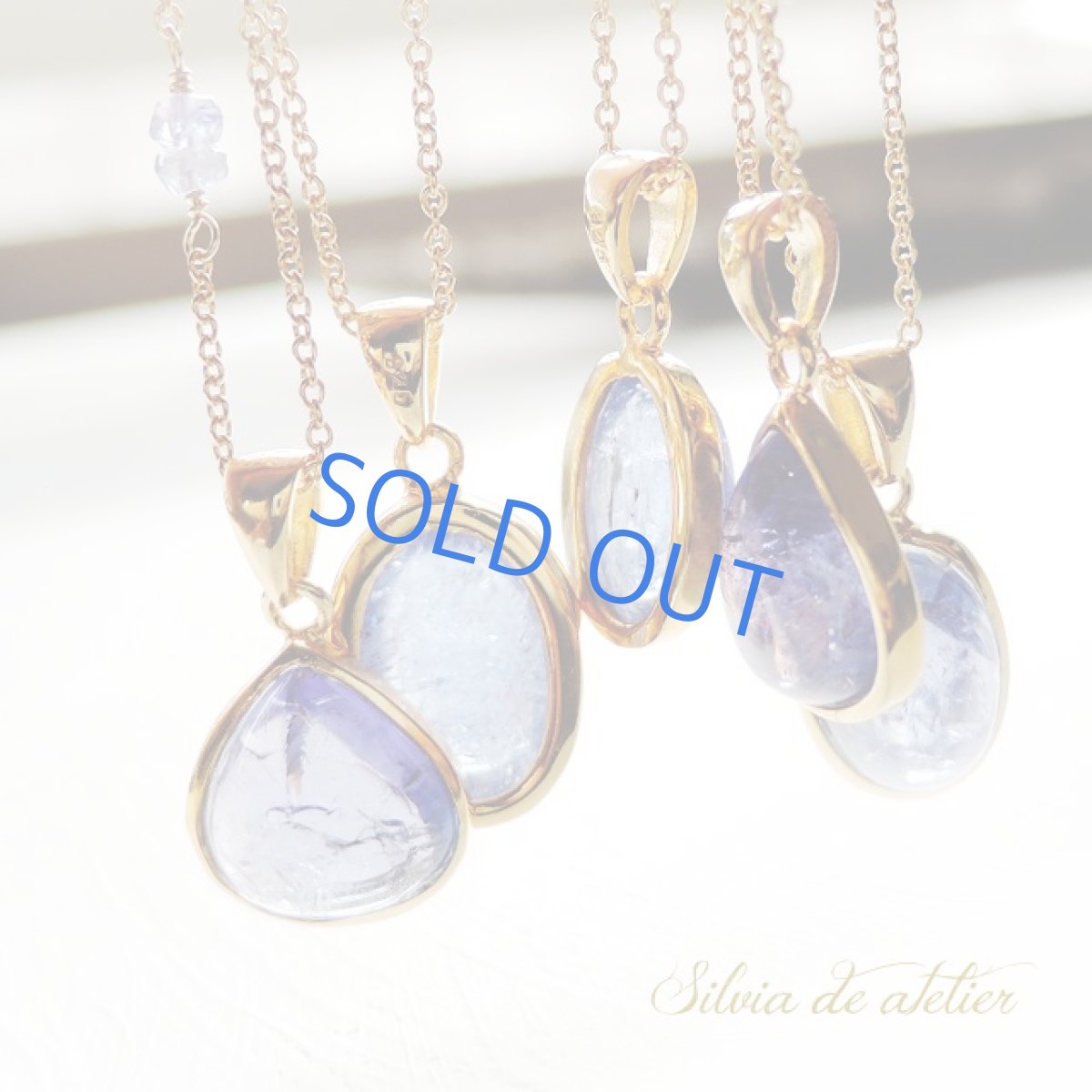 画像8: ＜1点もの・D・訳あり＞AAAランク　タンザナイト　オーバル型フレームストーン　14kgfネックレス (8)