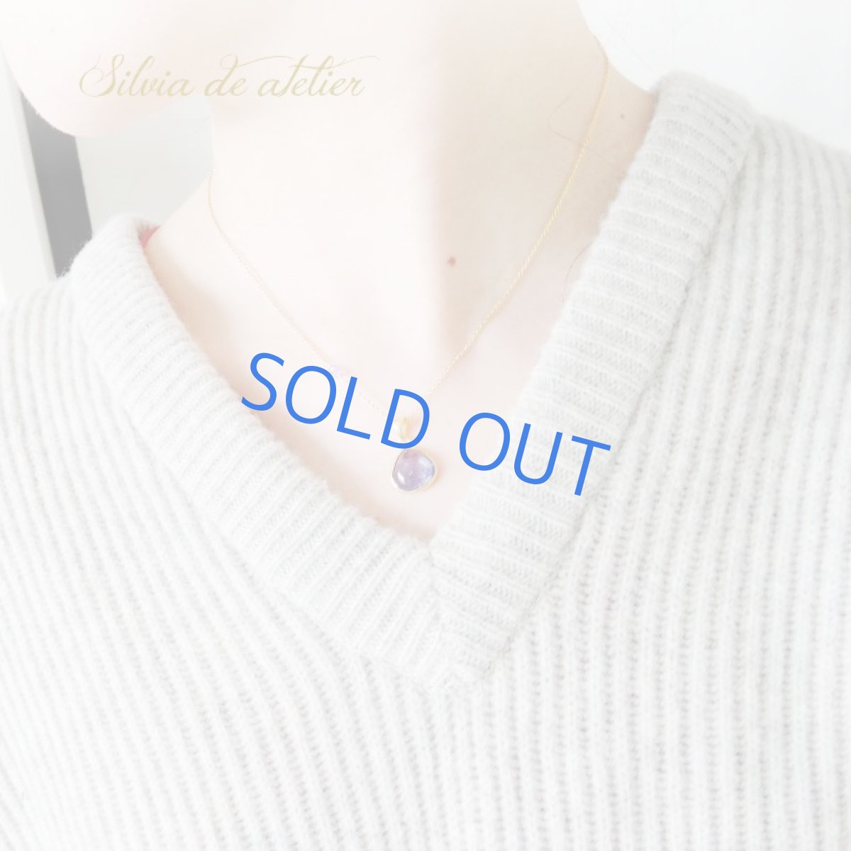 画像8: ＜1点もの・A＞AAAランク　タンザナイト　マロン型フレームストーン　14kgfネックレス (8)