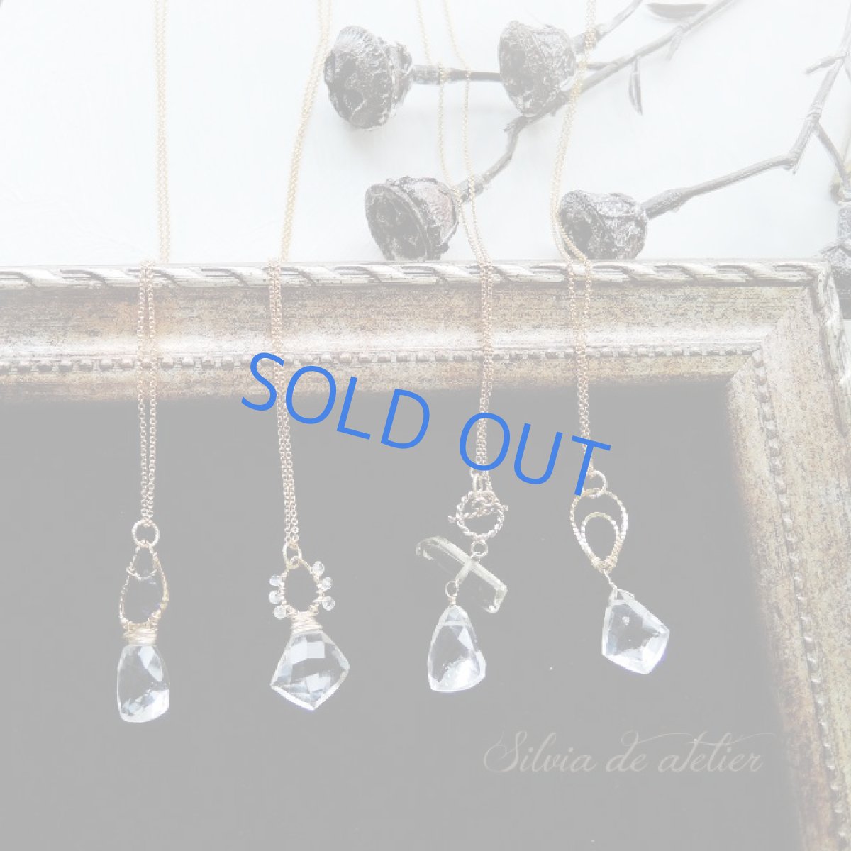 画像2: <残りAのみ>ホワイトトパーズ フリーフォーム デザインチャーム 14kgf ネックレス (2)