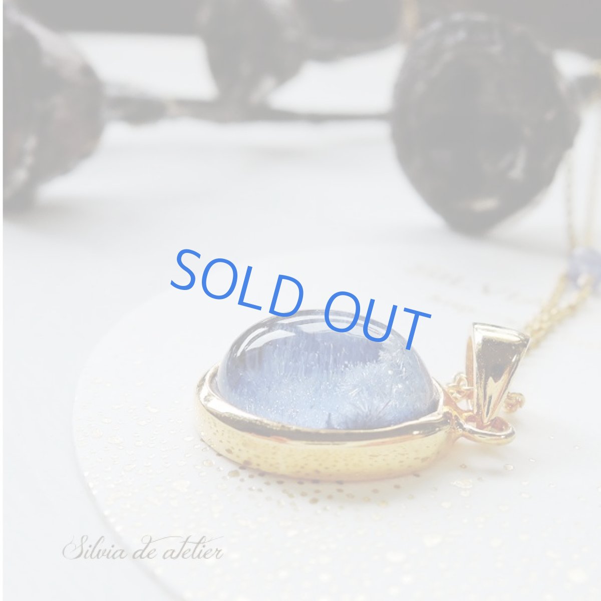 画像2: ＜1点もの・A＞デュモルチェライト　イン　クォーツ　約40cm　14kgf ネックレス (2)