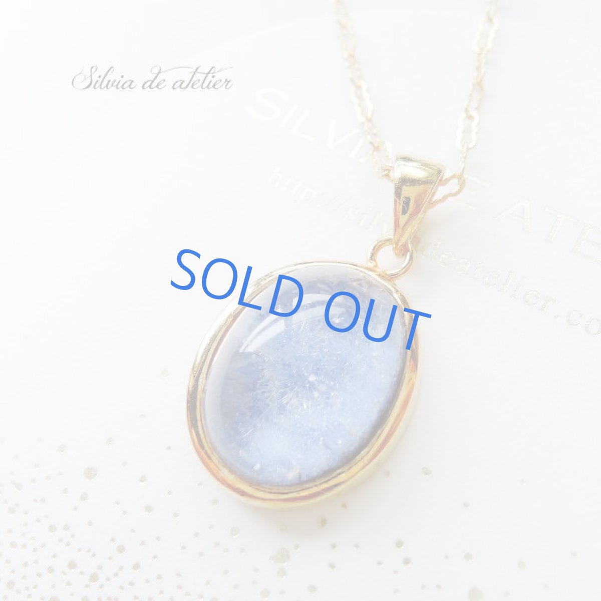 画像2: ＜1点もの・B＞デュモルチェライト　イン　クォーツ　約50cm　14kgf ネックレス (2)