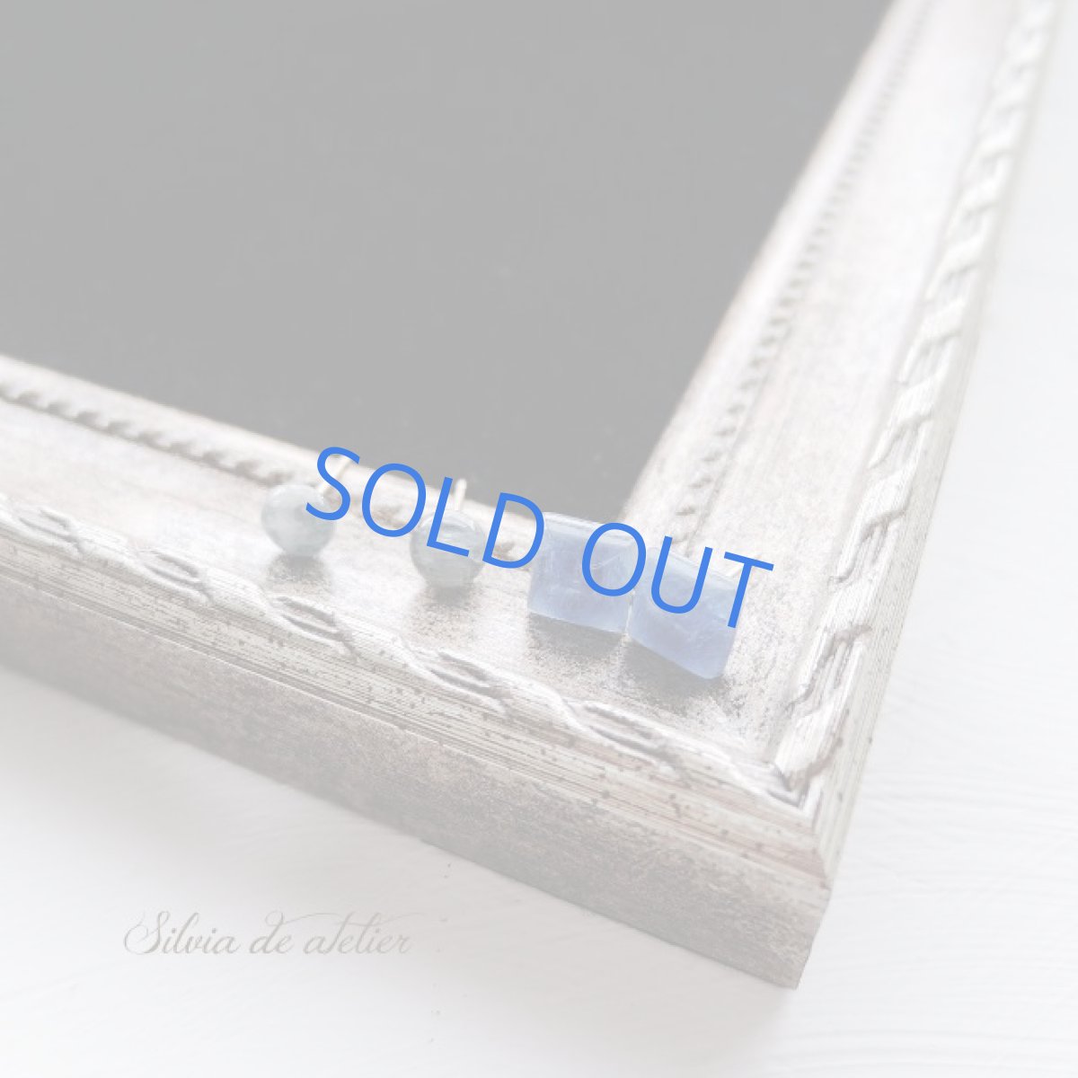 画像3: ＜各1点もの・サンプル・残りスクエアのみ＞カイヤナイト　14kgfポストピアス   (3)