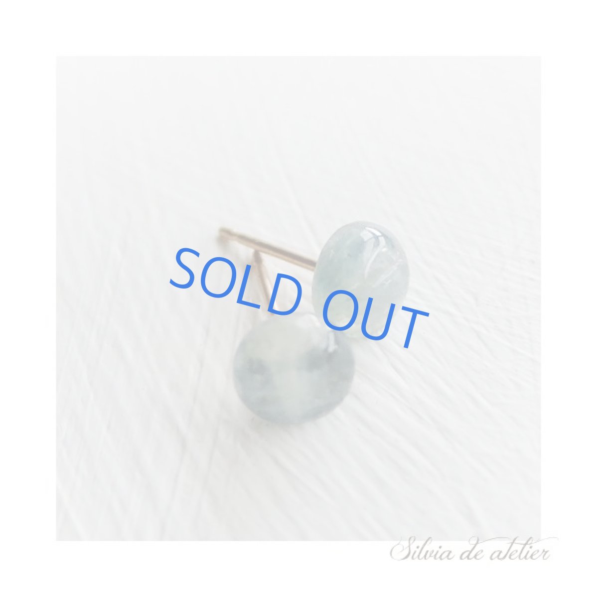 画像5: ＜各1点もの・サンプル・残りスクエアのみ＞カイヤナイト　14kgfポストピアス   (5)