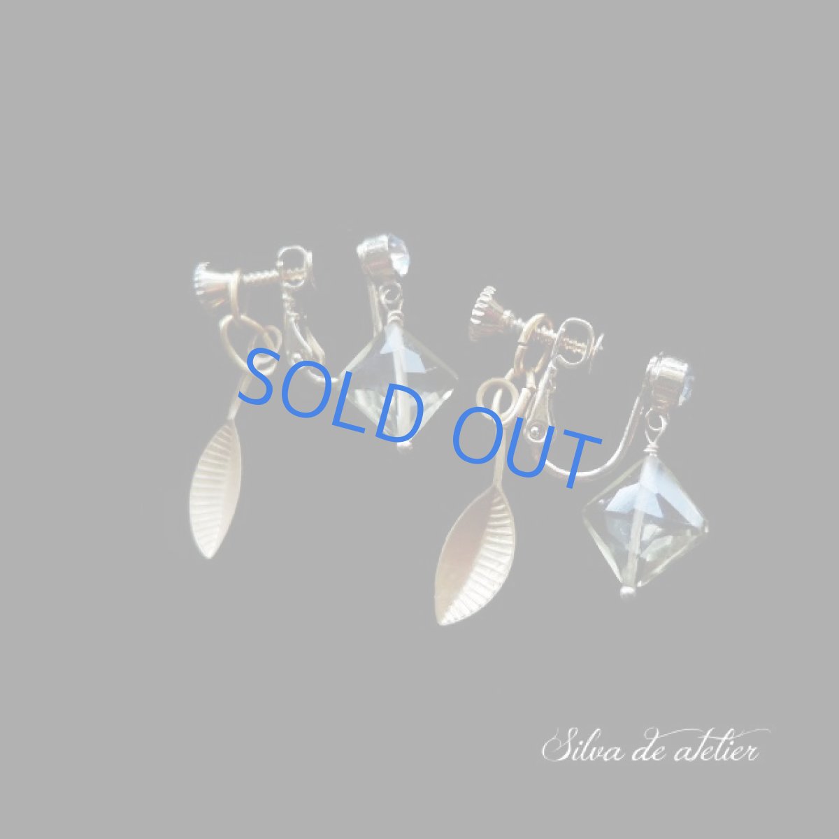 画像4: ＜1点もの＞レモンクォーツ　ダイヤカット　スプリングバネ式イヤリング (4)