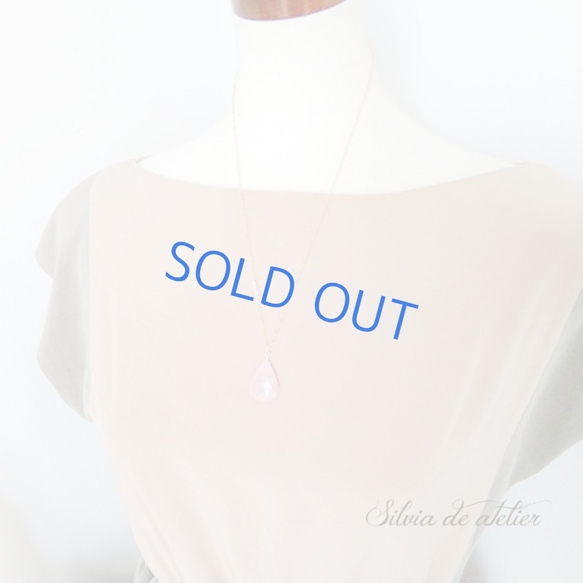 画像6: 【残り1】細長大粒 ピンクオパール ペアシェイプ 14kgfデザインチェーンネックレス約50cm (6)