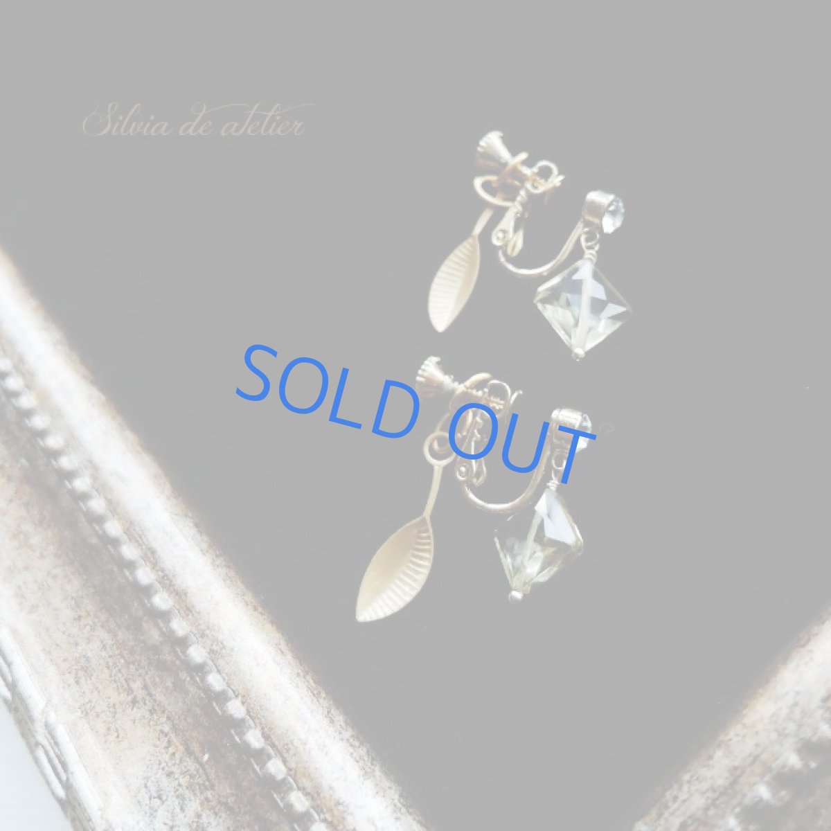 画像5: ＜1点もの＞レモンクォーツ　ダイヤカット　スプリングバネ式イヤリング (5)