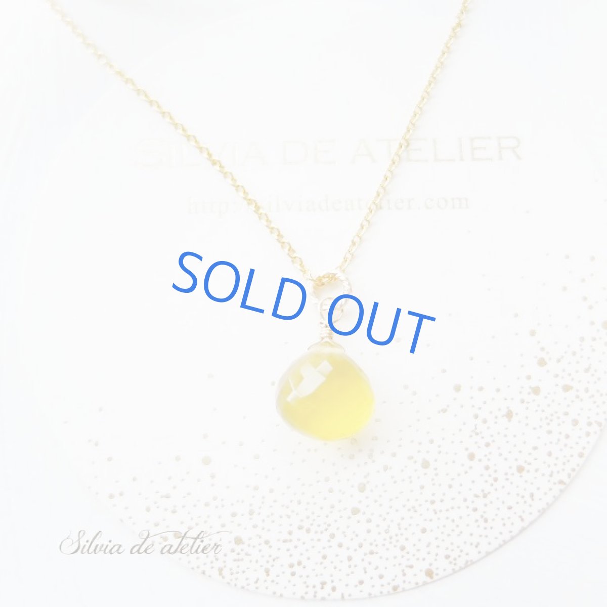 画像2: 【残り3・訳あり】春を呼び込むミモザイエロー♪ イエローオパール 14kgfチェーンネックレス (2)