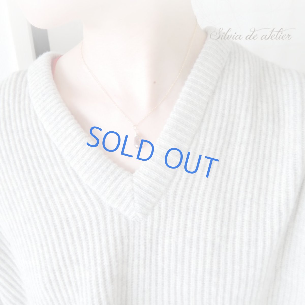 画像8: 【1点もの・ブラックA】大粒　AAAエレスチャルクォーツ　ペアシェイプ　14kgfチェーンネックレス (8)