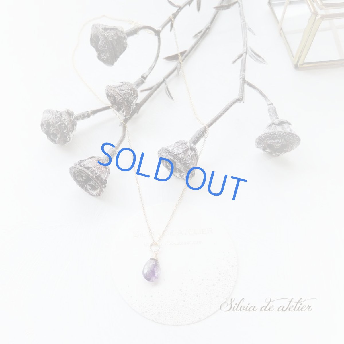 画像4: 【1点もの・パープルD】大粒　AAAエレスチャルクォーツ　ペアシェイプ　14kgfチェーンネックレス (4)