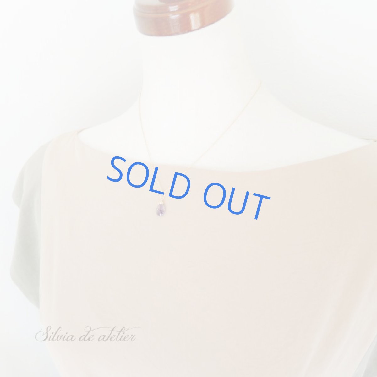 画像6: 【1点もの・パープルD】大粒　AAAエレスチャルクォーツ　ペアシェイプ　14kgfチェーンネックレス (6)