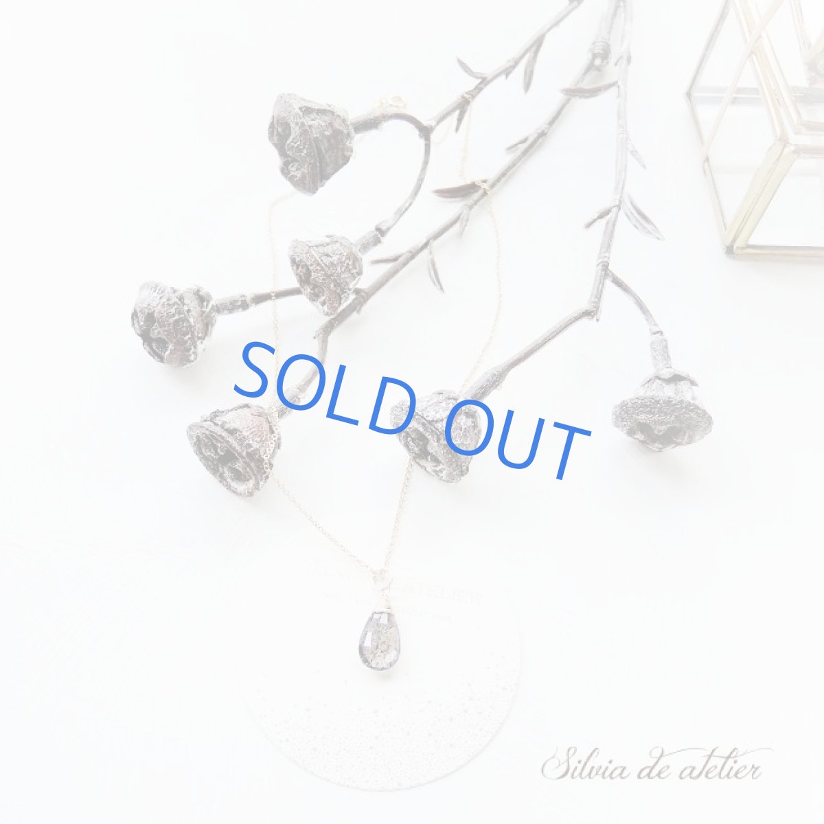 画像5: 【1点もの・ブラックA】大粒　AAAエレスチャルクォーツ　ペアシェイプ　14kgfチェーンネックレス (5)