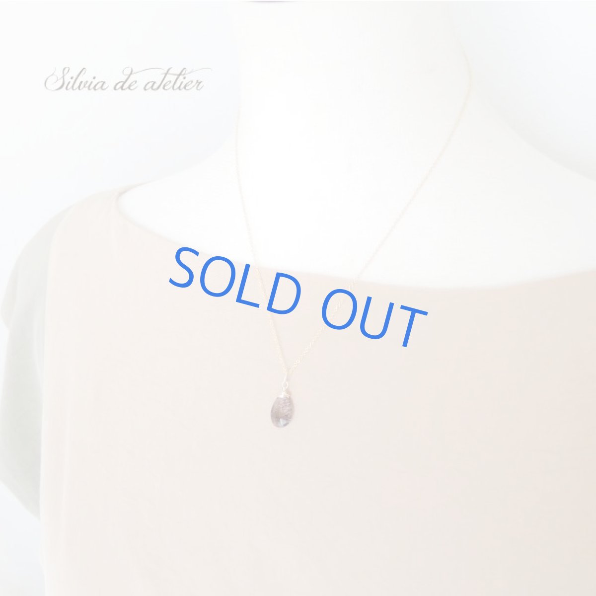 画像7: 【1点もの・ブラックパープルC】大粒　AAAエレスチャルクォーツ　ペアシェイプ　14kgfチェーンネックレス (7)