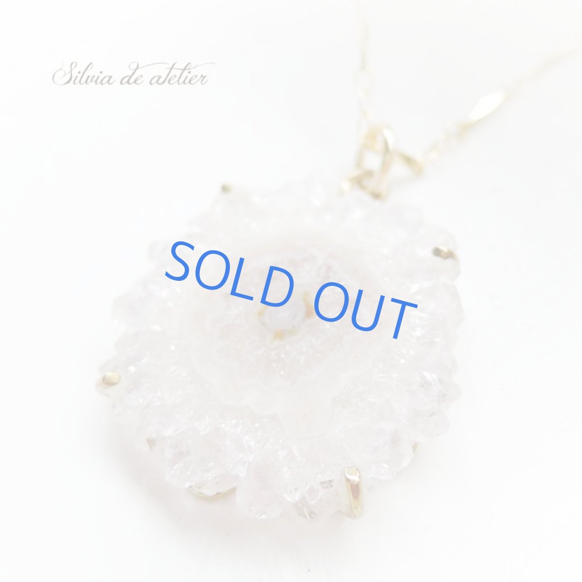 画像7: <1点もの・ゴールドA>アメジスト 原石 フラワー スライスジオード ネックレス約70cm (7)