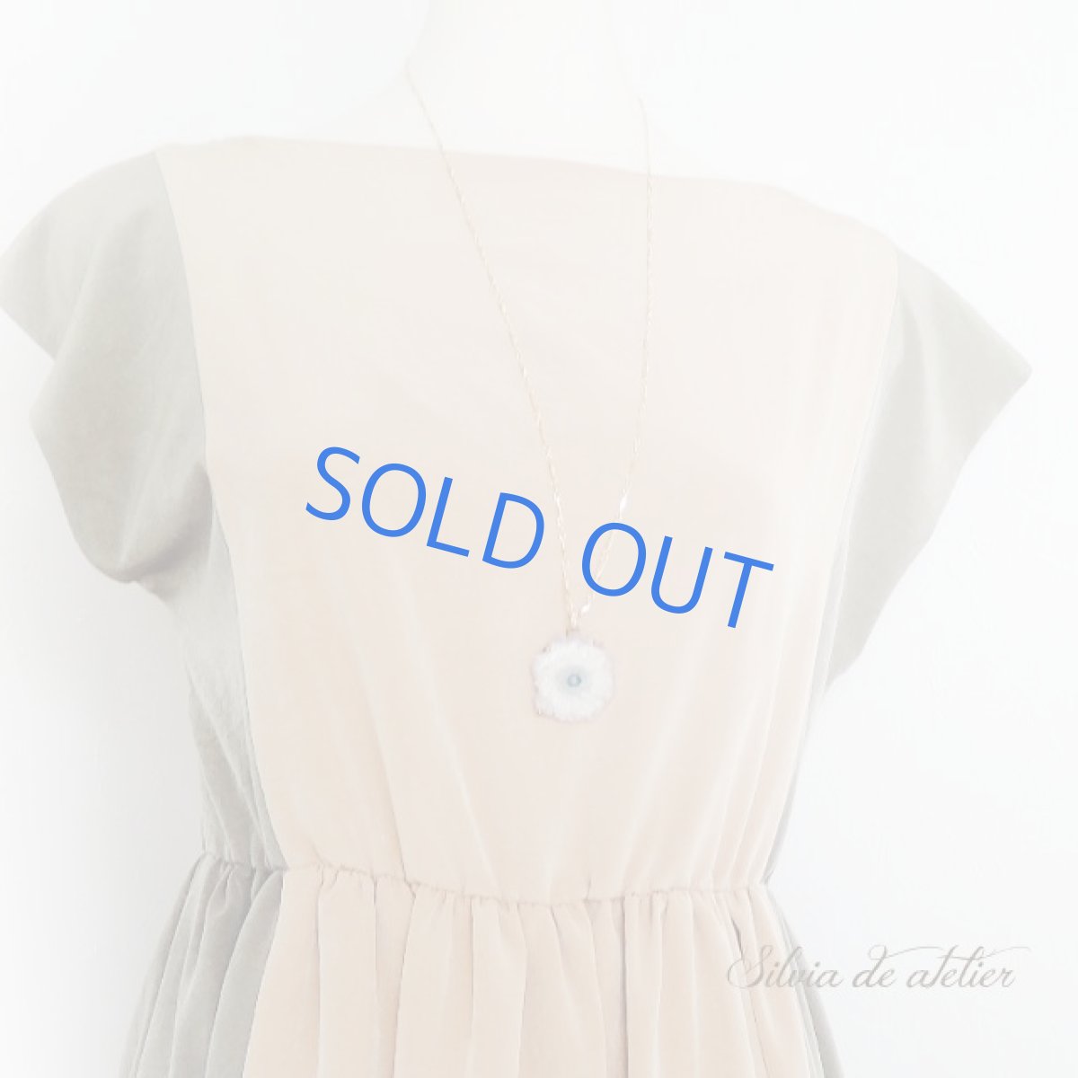 画像7: ＜1点もの・ゴールドB＞アメジスト　原石　フラワー　スライスジオード　ネックレス約70cm (7)