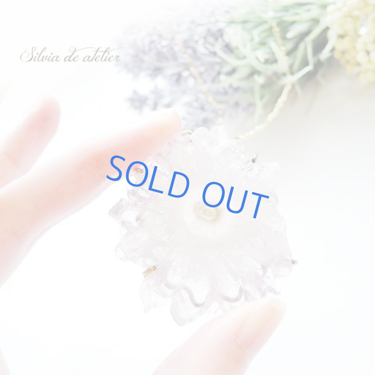 画像2: ＜1点もの・ゴールドC特大＞アメジスト　原石　フラワー　スライスジオード　ネックレス約80cm (2)