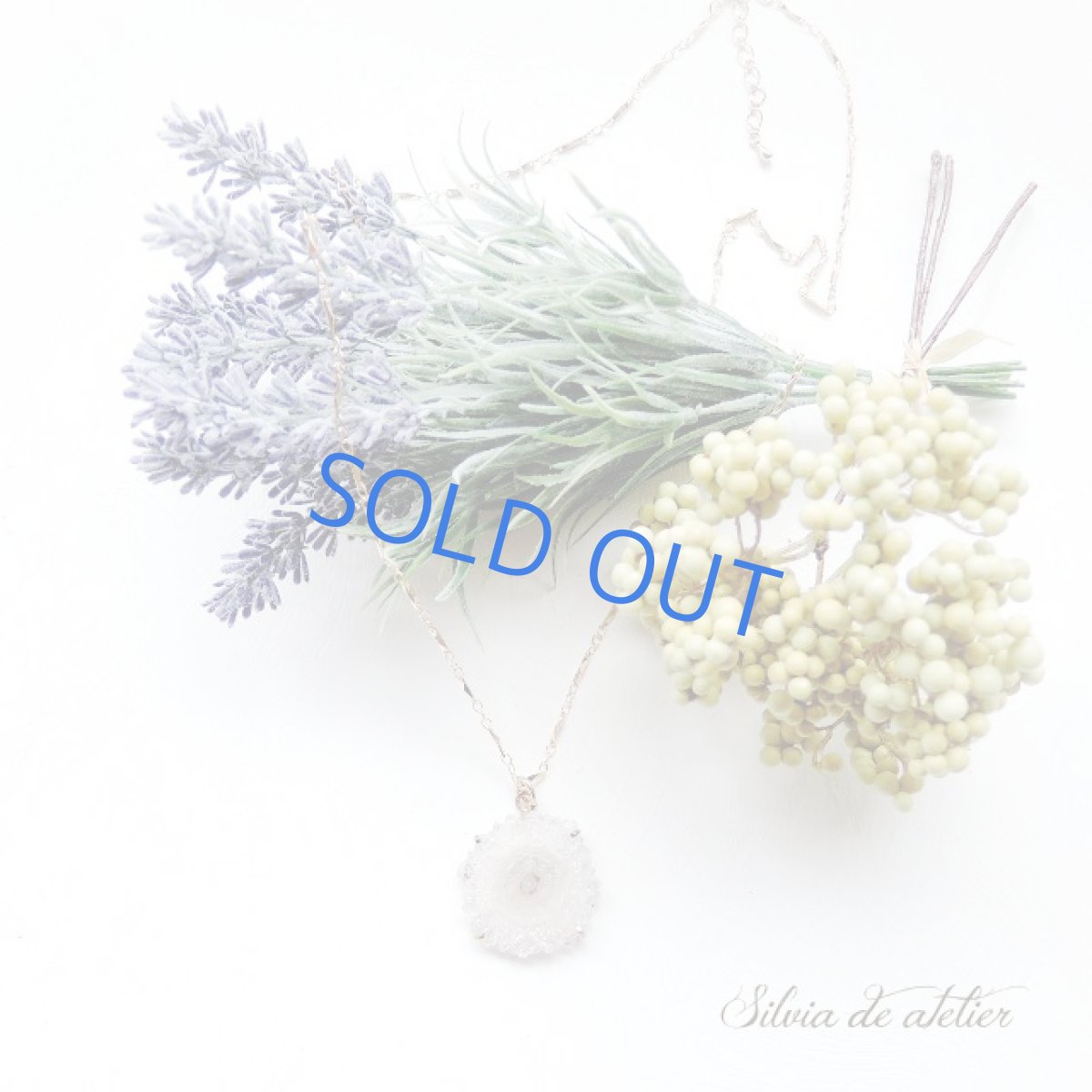 画像5: <1点もの・ゴールドA>アメジスト 原石 フラワー スライスジオード ネックレス約70cm (5)