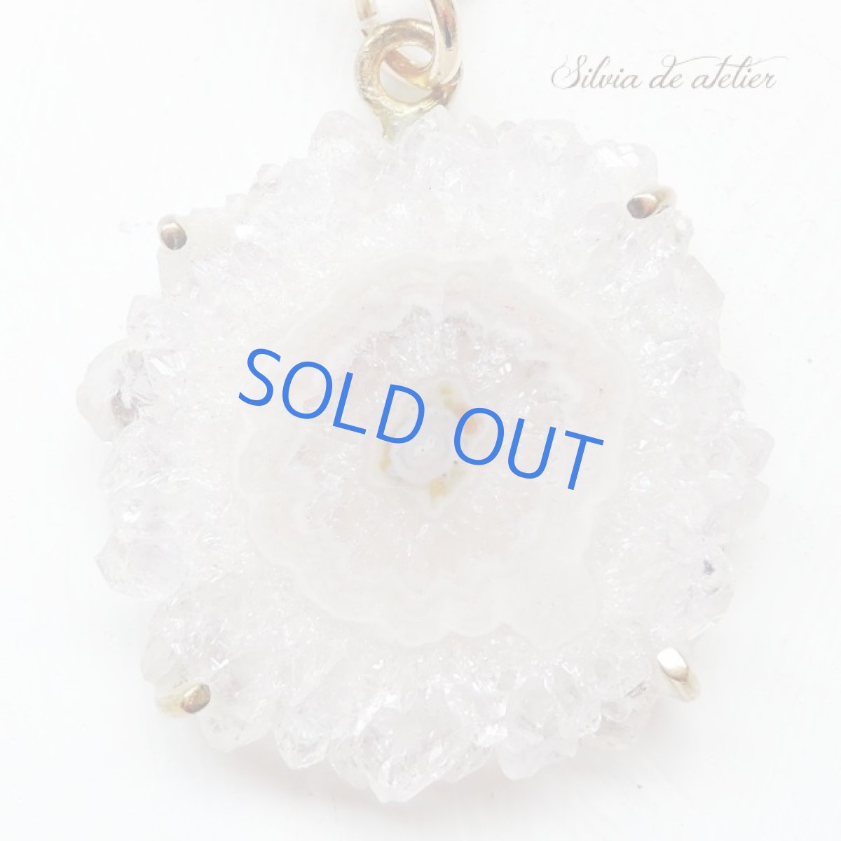 画像4: <1点もの・ゴールドA>アメジスト 原石 フラワー スライスジオード ネックレス約70cm (4)