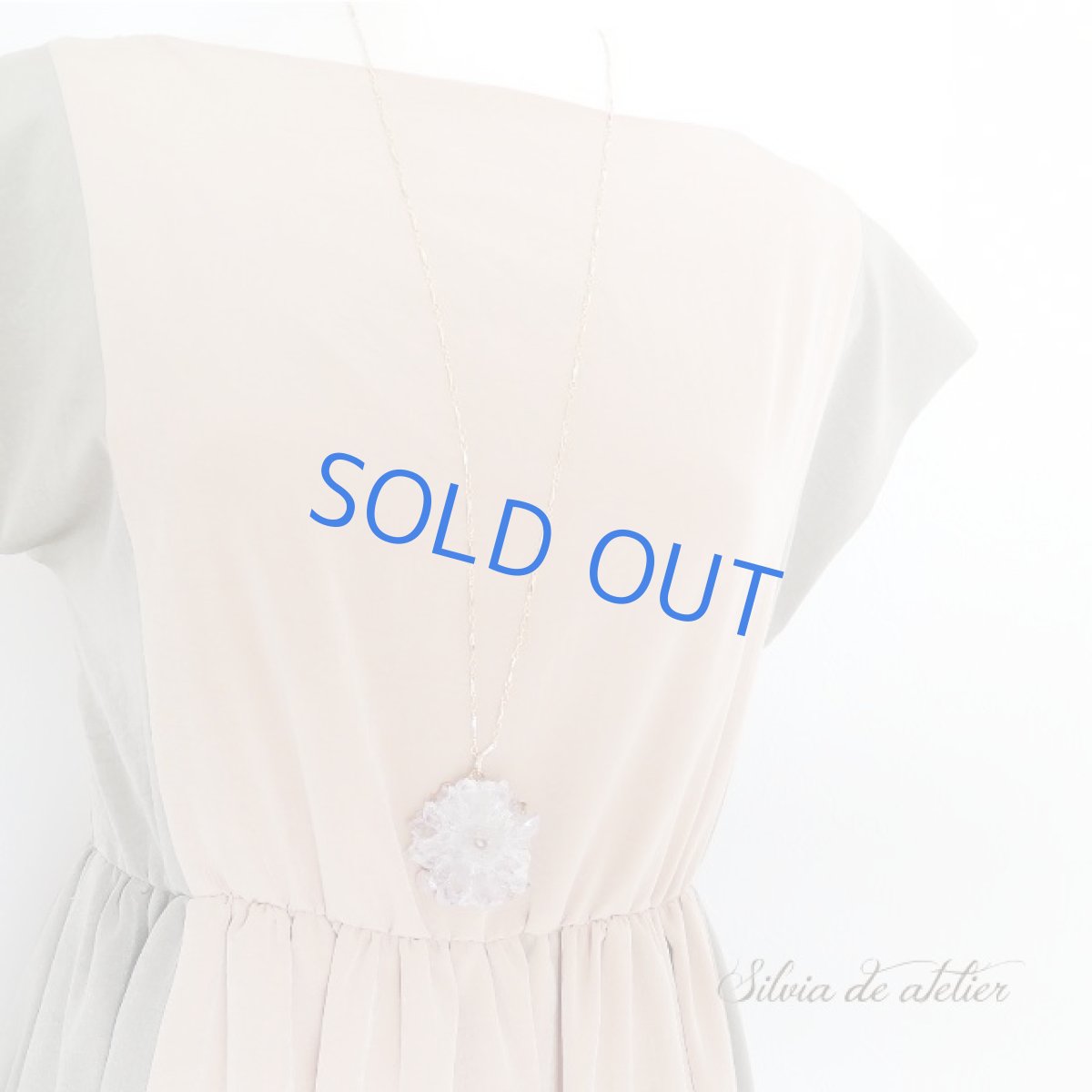 画像9: ＜1点もの・ゴールドC特大＞アメジスト　原石　フラワー　スライスジオード　ネックレス約80cm (9)