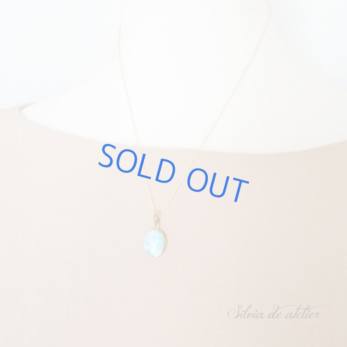 画像8: 【1点もの・B】ドミニカ共和国産　AAA　ラリマー　ペンダント　14kgfチェーンネックレス (8)