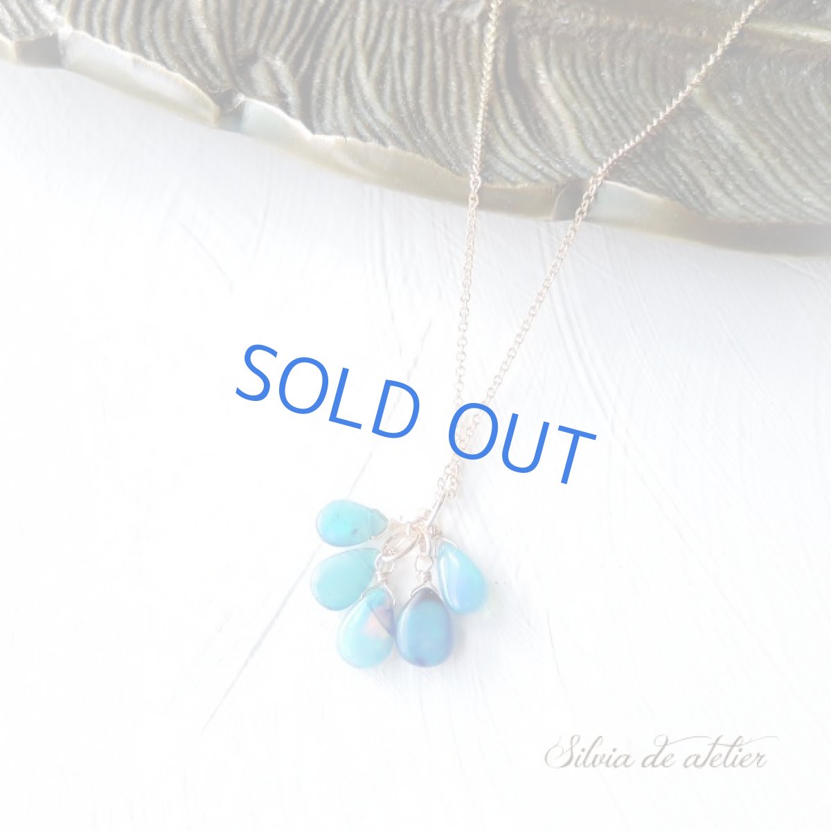 画像3: ＜訳あり残り1＞ブルーエチオピアンオパール　フリンジチャーム　約40cm14kgfネックレス (3)