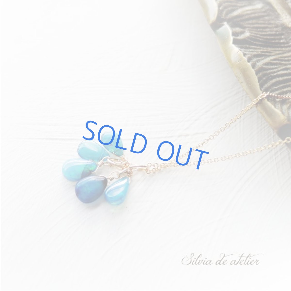 画像4: ＜訳あり残り1＞ブルーエチオピアンオパール　フリンジチャーム　約40cm14kgfネックレス (4)