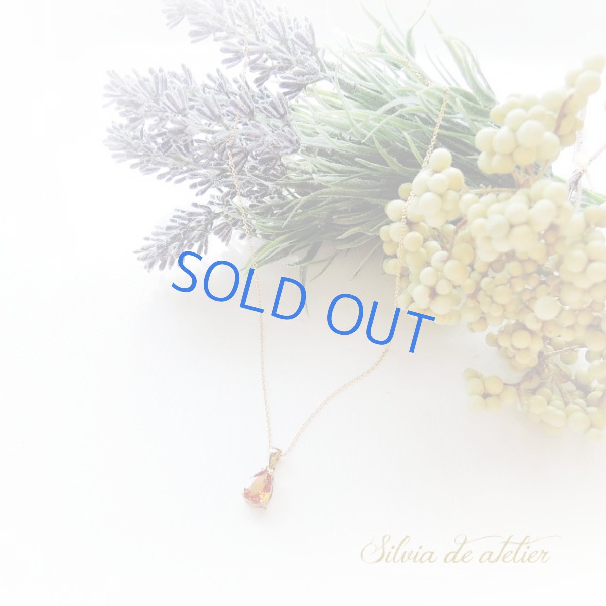 画像4: ＜1点もの＞宝飾用ルース　ブランデーシトリン　ドロップジェム　14kgfネックレス (4)