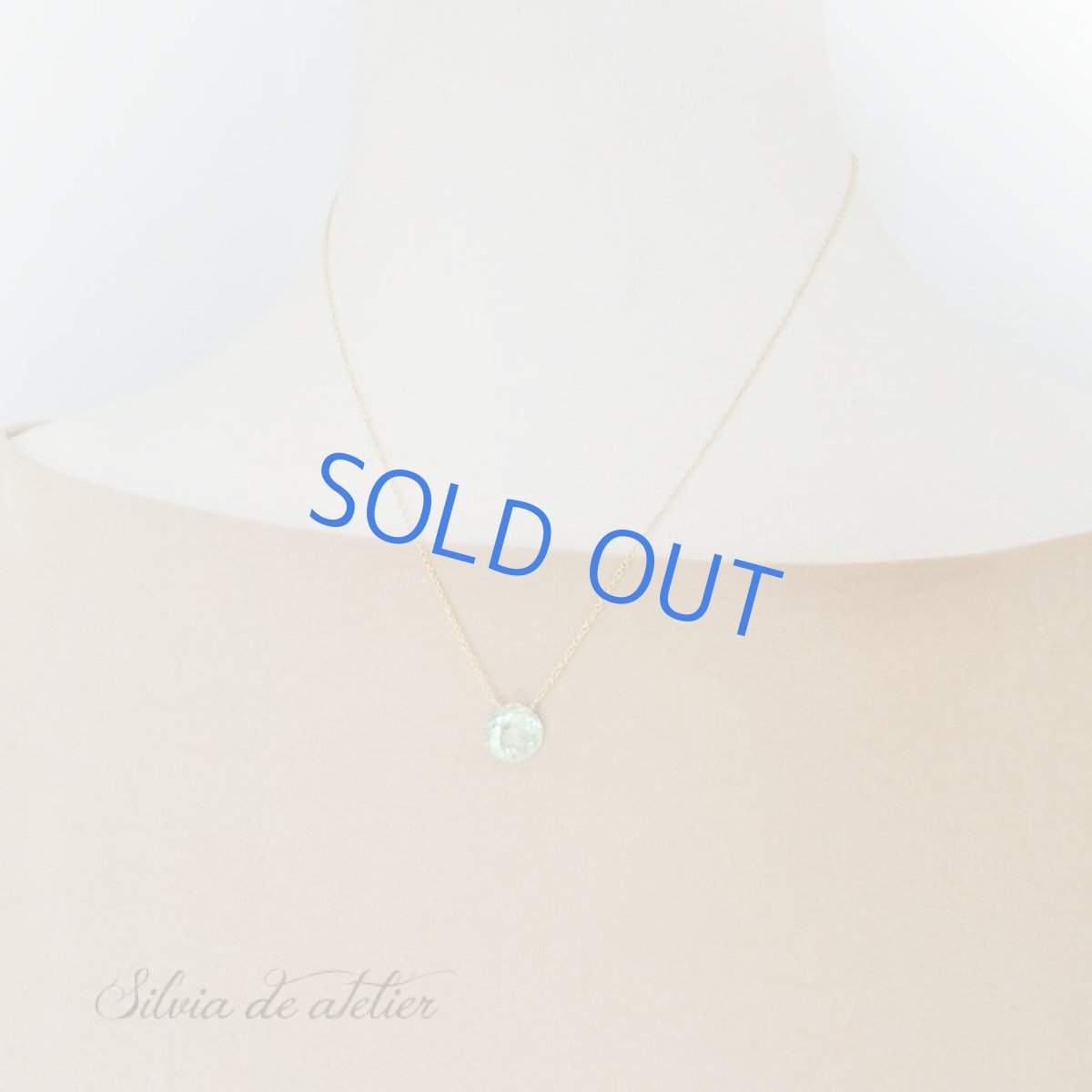 画像7: ＜訳あり１のみ・AAA＞若草色♪　宝石質グリーンフローライト　ラウンドジェム　14kgfネックレス (7)