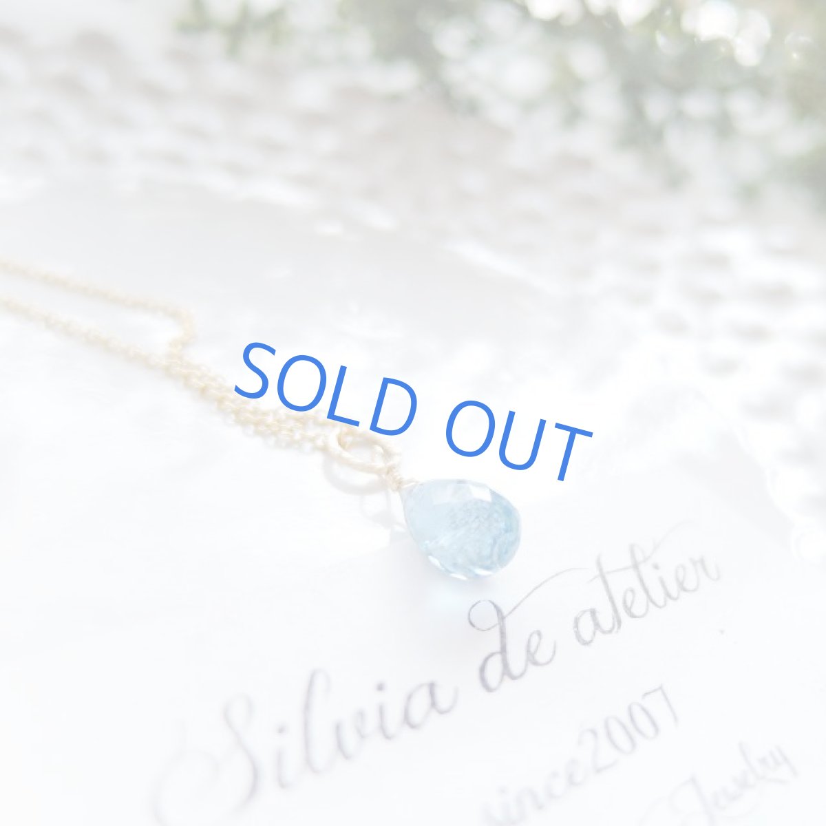 画像3: <残り1>AAA サンタマリアアクアマリン ドロップ 14kgfネックレス (3)