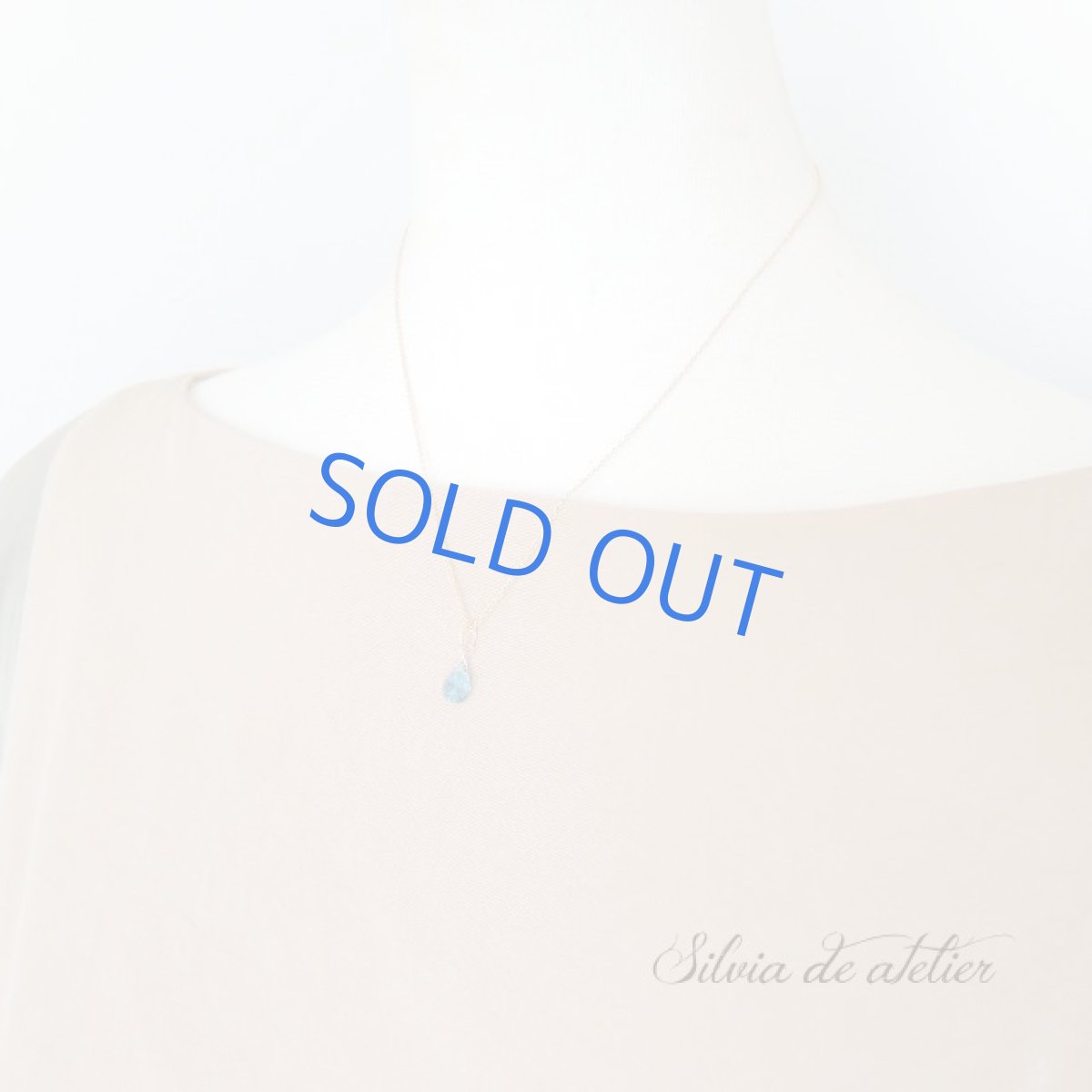 画像6: <残り1>AAA サンタマリアアクアマリン ドロップ 14kgfネックレス (6)