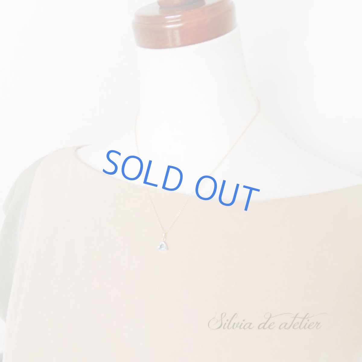 画像9: 半額SALE【1点もの】宝飾用ルース　18Kフレーム　アクアマリン　トライアングル　14kgfネックレス (9)