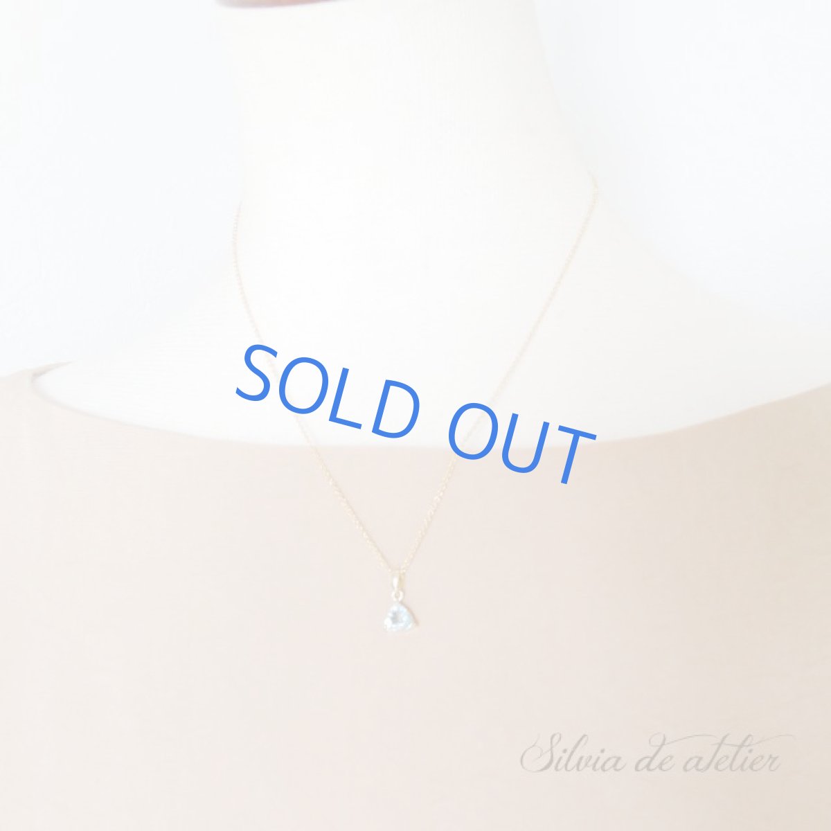 画像8: 半額SALE【1点もの】宝飾用ルース　18Kフレーム　アクアマリン　トライアングル　14kgfネックレス (8)