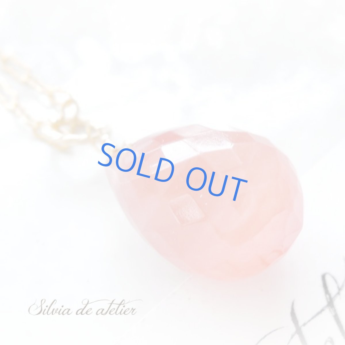 画像7: ＜残り1・AAAA＞大粒　インカローズ　ブリオレットドロップ　約50cm14kgfデザインチェーンネックレス (7)